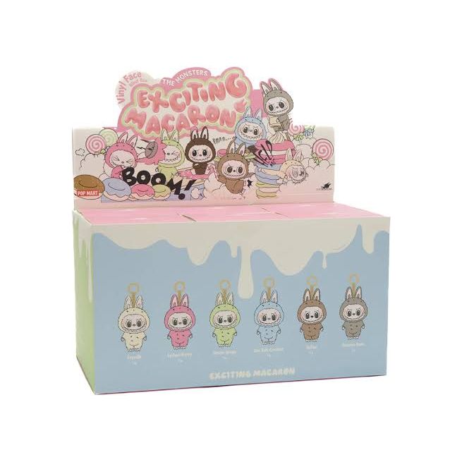 Pop Mart Labubu The Monsters Tasty Macarons Vinyl Face Sealed Case (6 Blind Boxes)