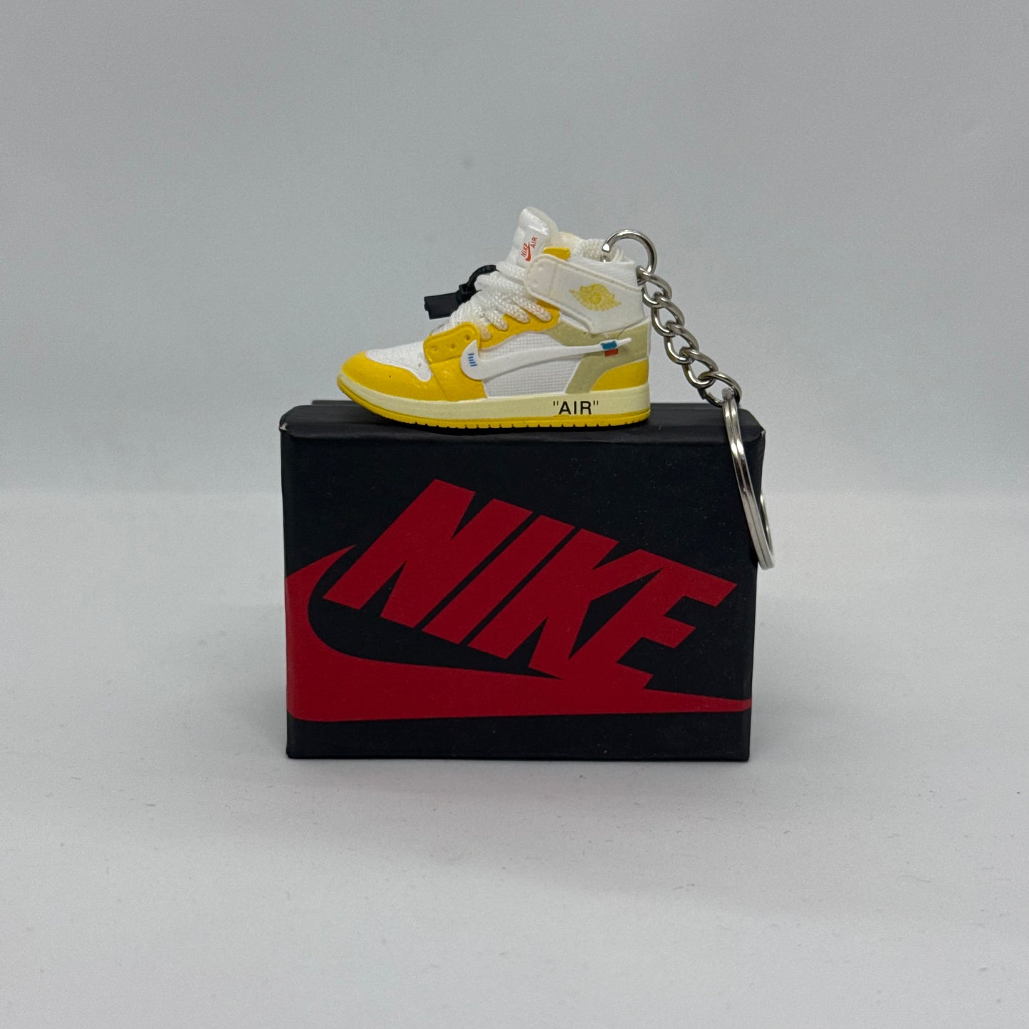 Air Jordan 1 High Off White Gold Euro Keychain