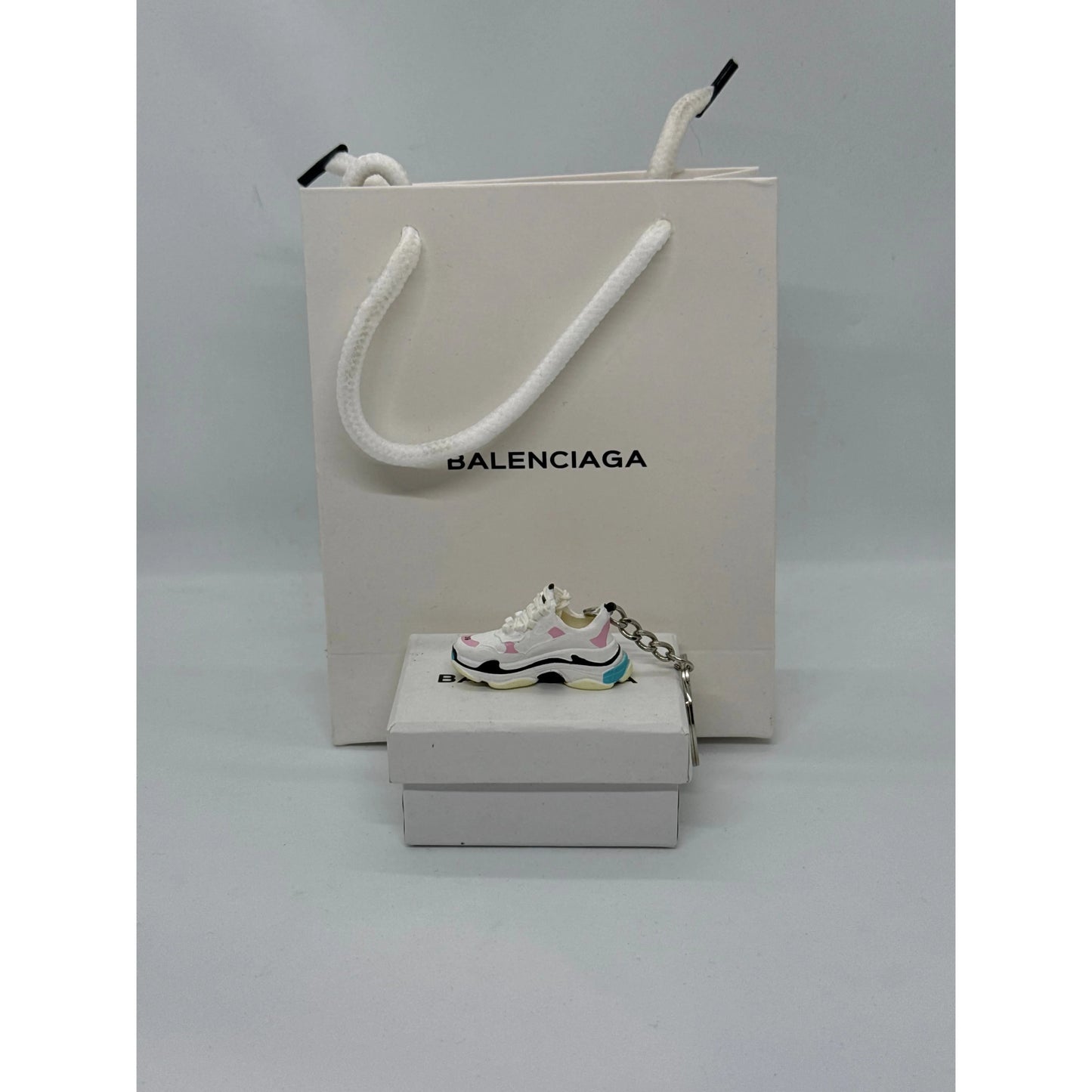 Balenciaga Triple S White Pink Keychain