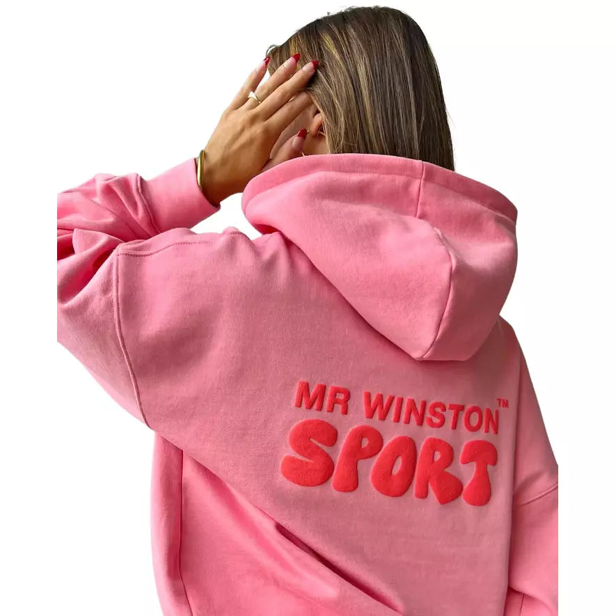 Mr Winston Vintage Pink Puff Hoodie
