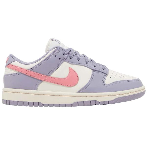 Nike Dunk Low Indigo Haze women’s sneakers in pastel purple and white leather