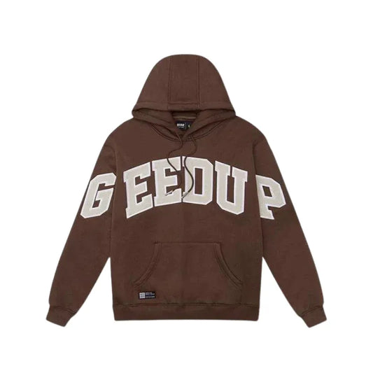 GEEDUP Team Logo Hoodie Brown/Light Grey