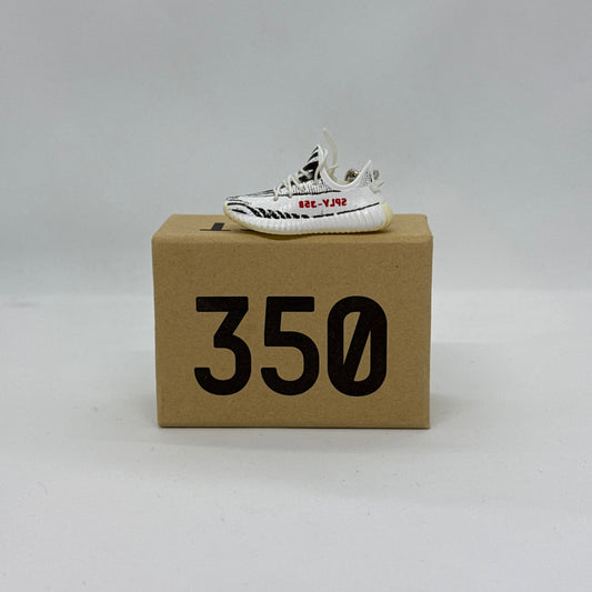 Yeezy 350 Boost Zebra keychain