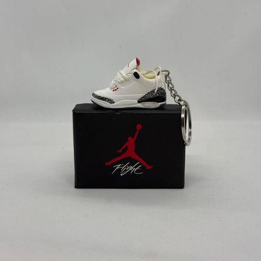 Air Jordan 3 White Cement Keychain