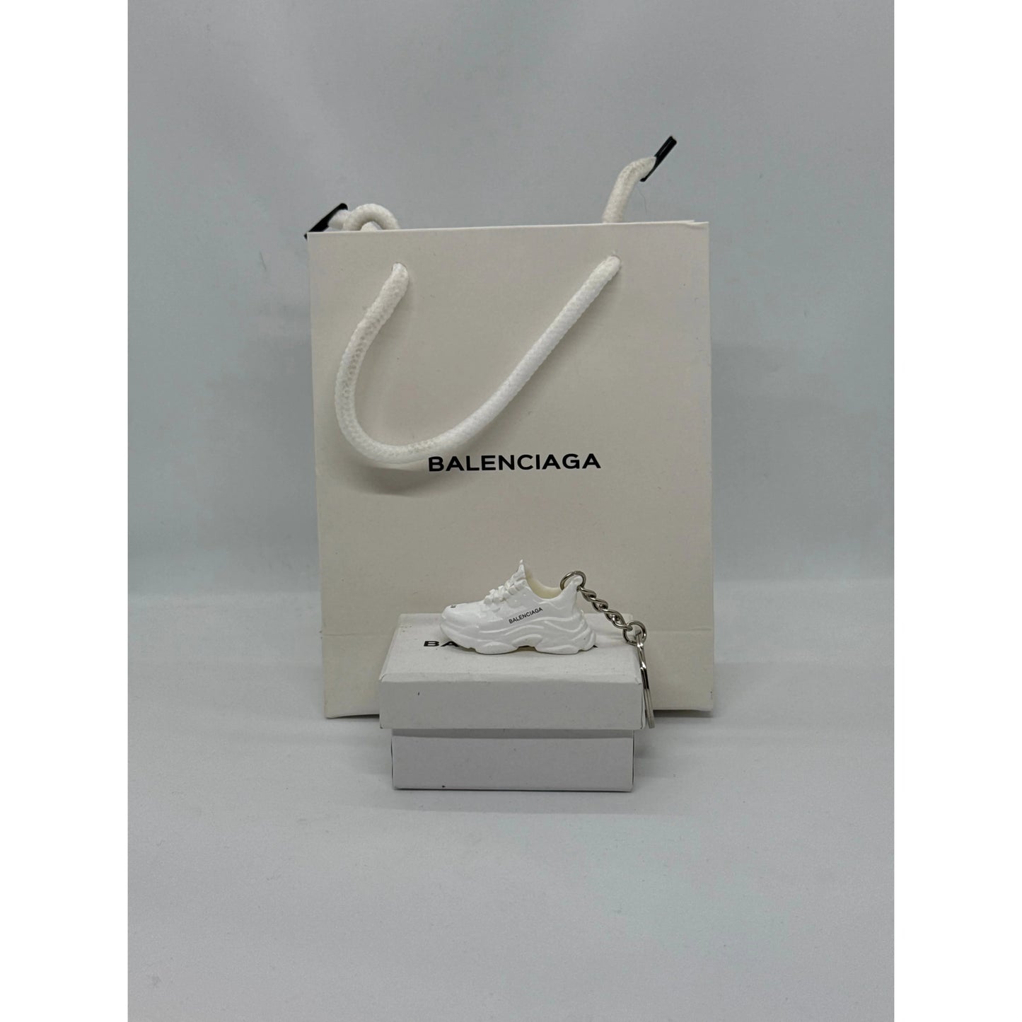 Balenciaga Triple S White Keychain