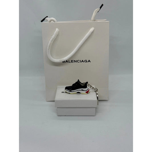 Balenciaga Triple S Black White Red Keychain