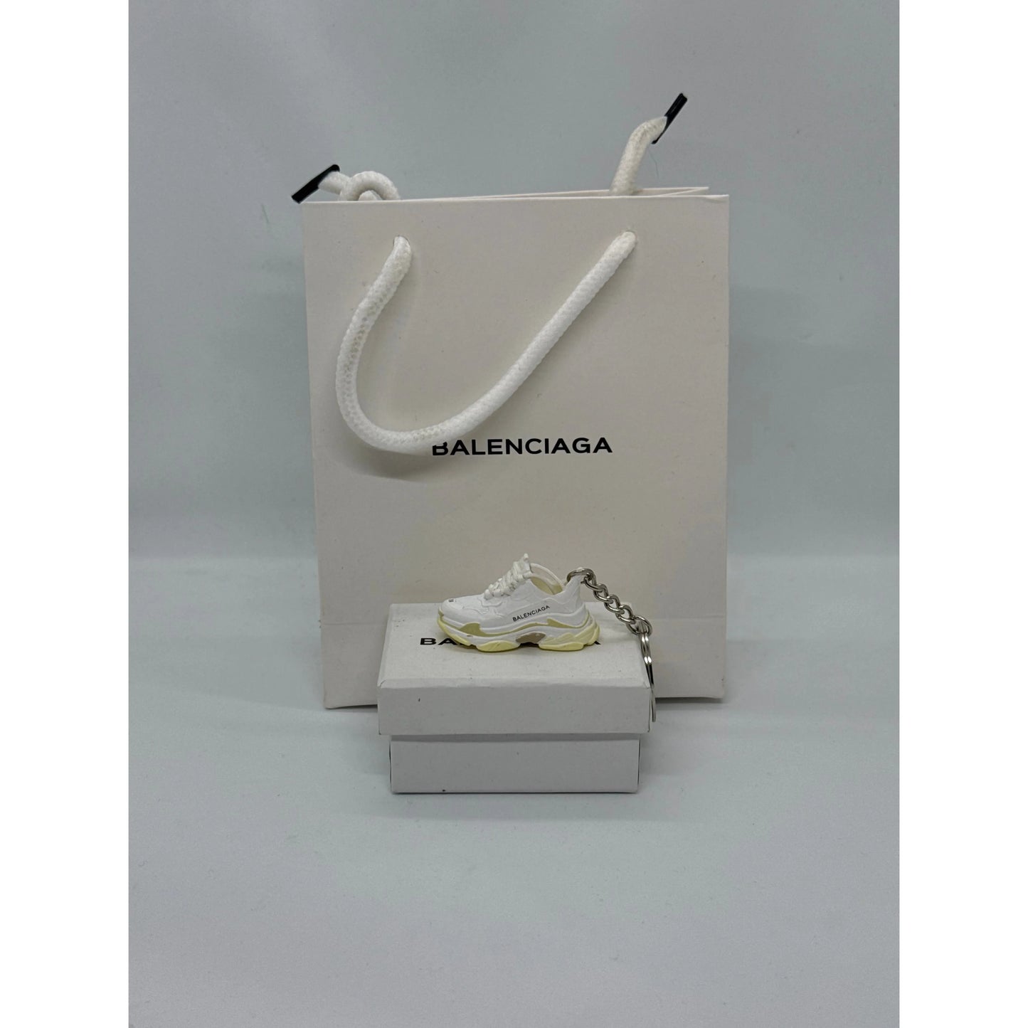 Balenciaga Triple S Cream White Keychain