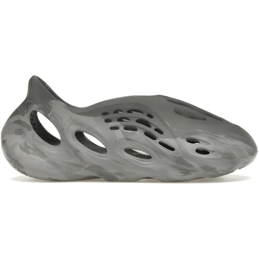 adidas Yeezy Foam RNR MX Granite side view – sleek sculpted foam silhouette in grey tones