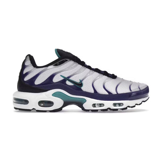 Nike Air Max Plus White Grape Ice front view – crisp white upper with vibrant Grape Ice details