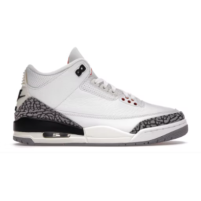 Authentic Jordan 3 Retro White Cement Reimagined 2023 in OG colorway with vintage look, fast shipping, and limited sizing available