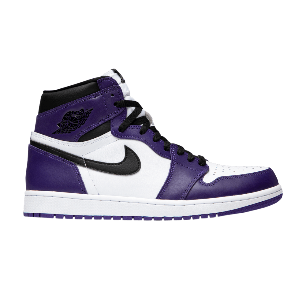 Nike Air Jordan 1 High "Court Purple 2.0" – authentic purple and white sneakers, fast shipping, cheap price, men’s and women’s sizes available