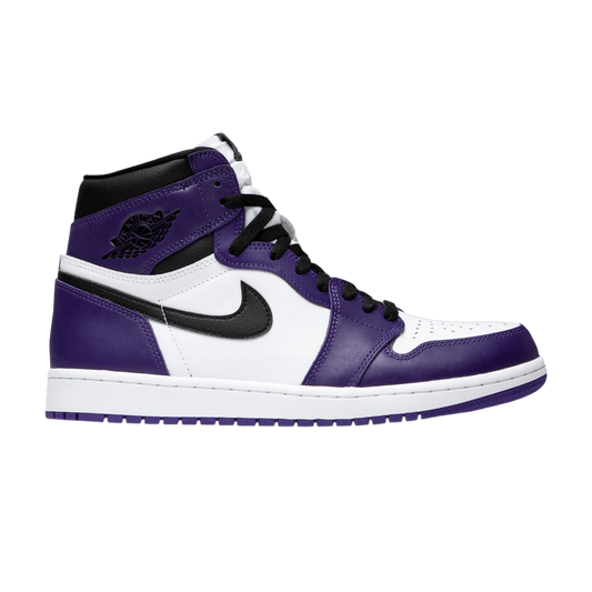 Nike Air Jordan 1 High "Court Purple 2.0" – authentic purple and white sneakers, fast shipping, cheap price, men’s and women’s sizes available