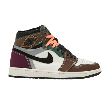 Nike Air Jordan 1 High Hand Crafted sneakers with earthy tones and contrast stitching, free shipping and authentic in Australia