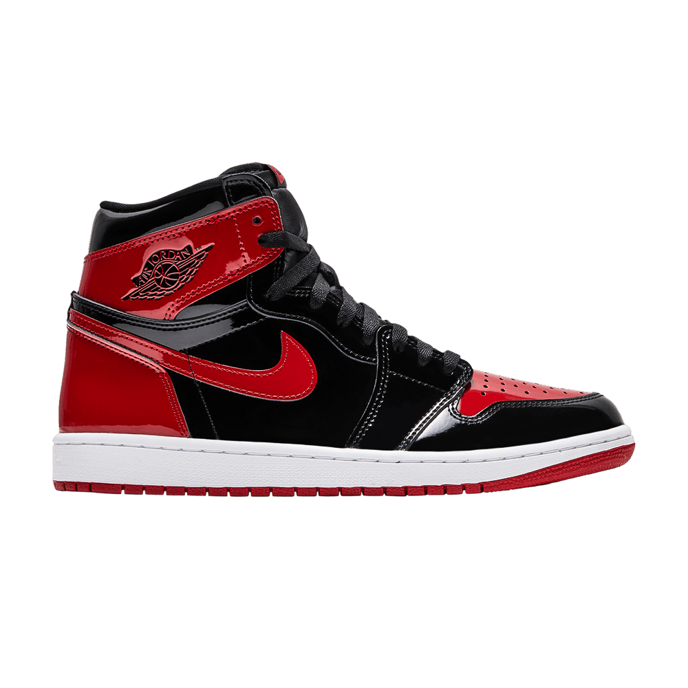 Nike Air Jordan 1 High Patent Bred – authentic sneakers, fast shipping, affordable price, iconic patent leather design
