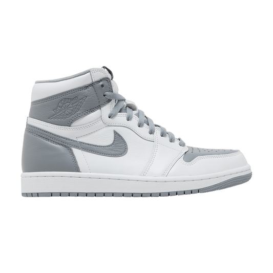 Nike Air Jordan 1 High Stealth sneakers in white and grey leather, with free shipping and 100% authentic quality in Australia