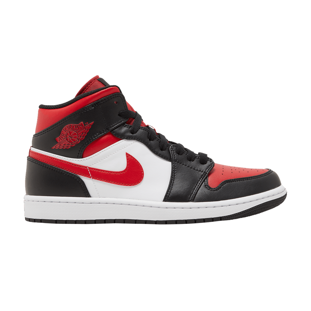 Nike Air Jordan 1 Mid Bred Toe – authentic men’s sneakers, cheap, free shipping Australia
