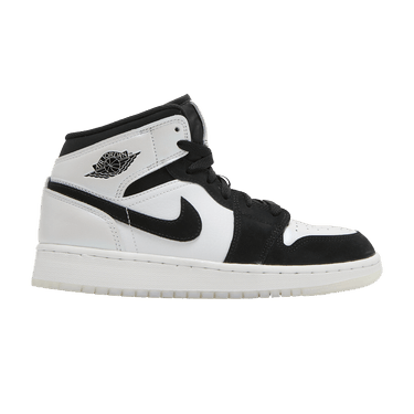 Nike Air Jordan 1 Mid Diamond Shorts GS sneakers in black and white, 100% authentic with free shipping in Australia