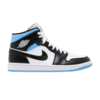 Nike Air Jordan 1 Mid University Blue women’s sneakers with UNC colorway, free shipping and 100% authentic in Australia