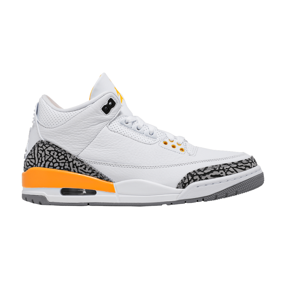 Nike Air Jordan 3 Laser Orange women’s sneakers with elephant print and orange accents, authentic with free shipping in Australia