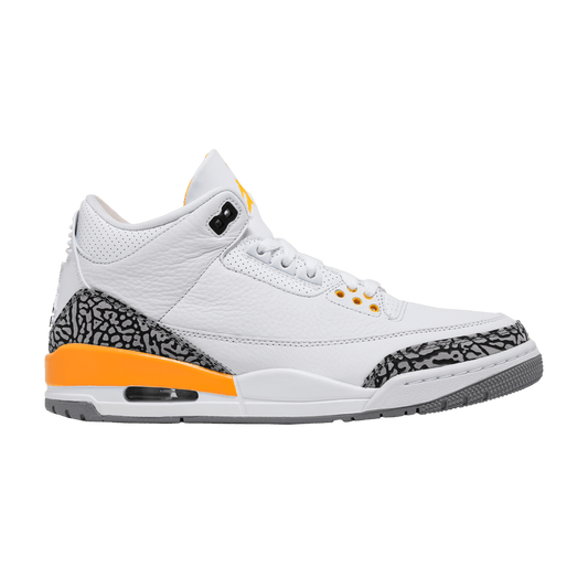Nike Air Jordan 3 Laser Orange women’s sneakers with elephant print and orange accents, authentic with free shipping in Australia