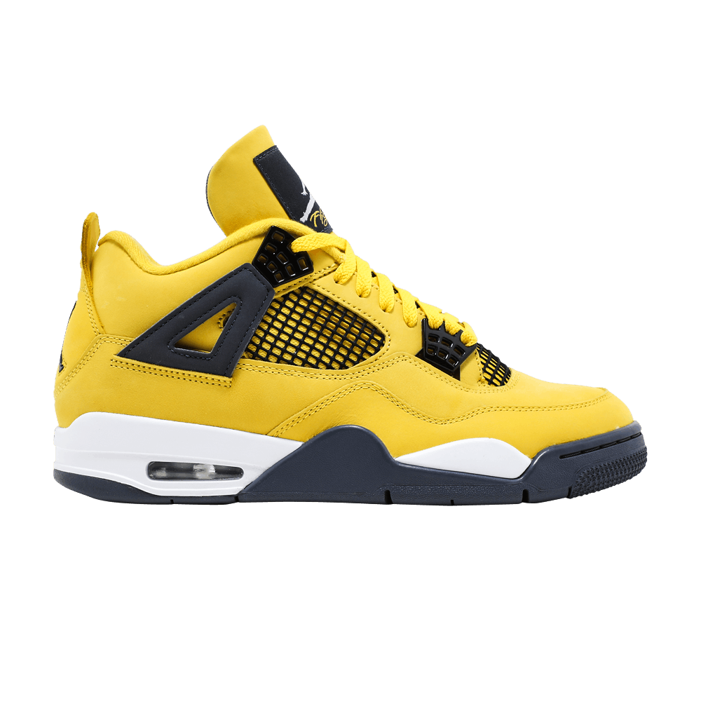 Nike Air Jordan 4 Lightning sneakers in yellow and black, authentic with fast shipping and cheap prices in Australia