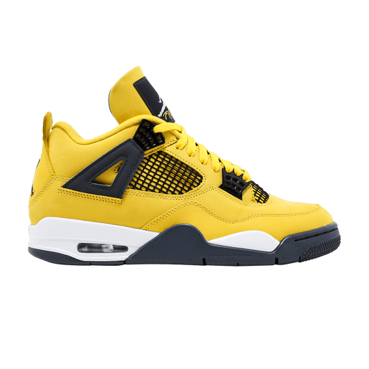 Nike Air Jordan 4 Lightning sneakers in yellow and black, authentic with fast shipping and cheap prices in Australia