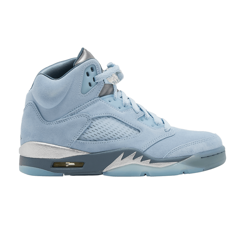 Nike Air Jordan 5 Blue Bird women’s sneakers with soft blue suede and icy sole, 100% authentic and free shipping in Australia