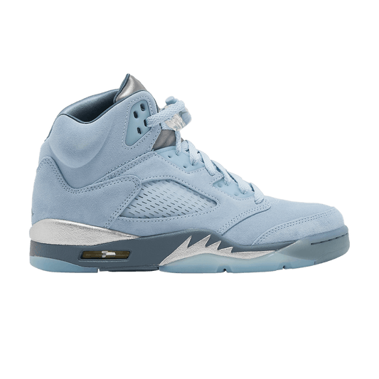 Nike Air Jordan 5 Blue Bird women’s sneakers with soft blue suede and icy sole, 100% authentic and free shipping in Australia