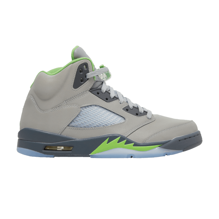 Nike Air Jordan 5 Green Bean sneakers with reflective silver and neon green details, 100% authentic and free shipping in Australia