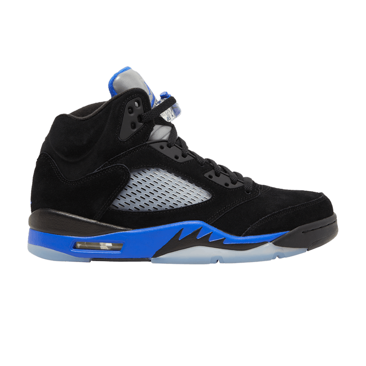 Nike Air Jordan 5 Racer Blue sneakers with black suede and royal blue accents, 100% authentic and free shipping in Australia
