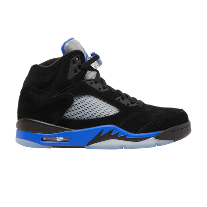 Nike Air Jordan 5 Racer Blue sneakers with black suede and royal blue accents, 100% authentic and free shipping in Australia