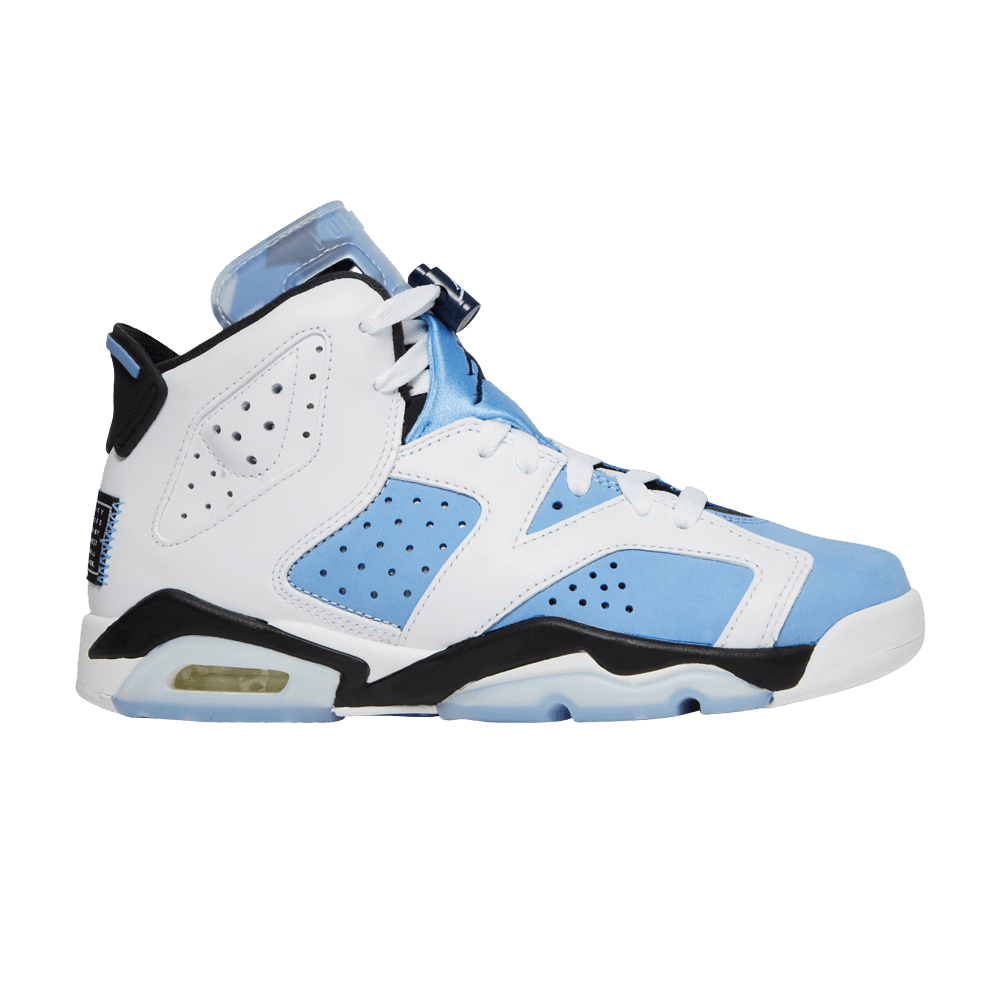 Nike Air Jordan 6 UNC GS sneakers in University Blue and white leather, 100% authentic with free shipping in Australia