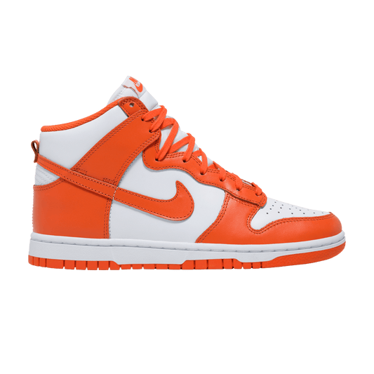 Nike Dunk High Syracuse sneakers in bold orange and white leather, 100% authentic with free shipping available in Australia
