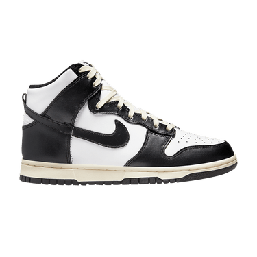 Nike Dunk High Vintage Black W sneakers in black and white leather, 100% authentic with free shipping in Australia