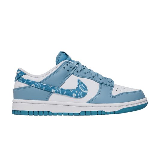 Nike Dunk Low Blue Paisley W sneakers with a blue paisley print, 100% authentic with free shipping available in Australia