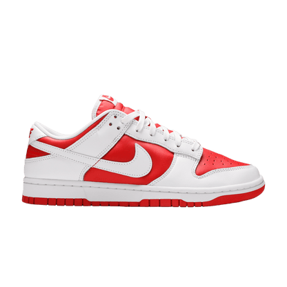 Nike Dunk Low Championship Red sneakers in red and white leather, 100% authentic with free shipping in Australia