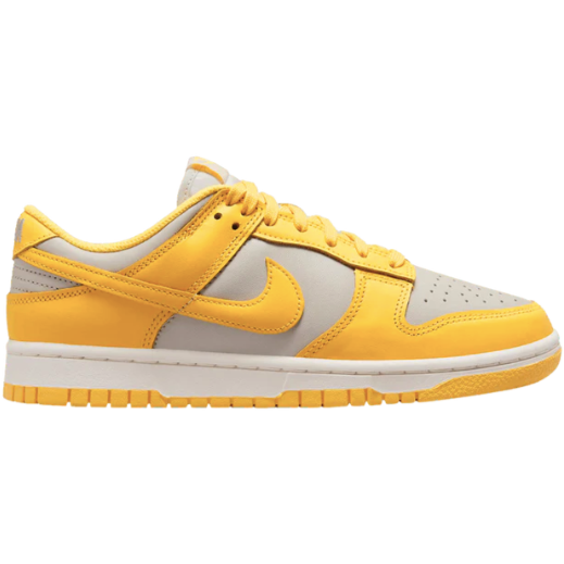 Nike Dunk Low Citron Pulse women’s sneakers in vibrant yellow and white leather – authentic and fast shipping
