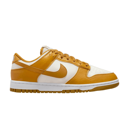 Nike Dunk Low Next Nature Curry W sneakers in sustainable brown and white leather, 100% authentic with free shipping in Australia