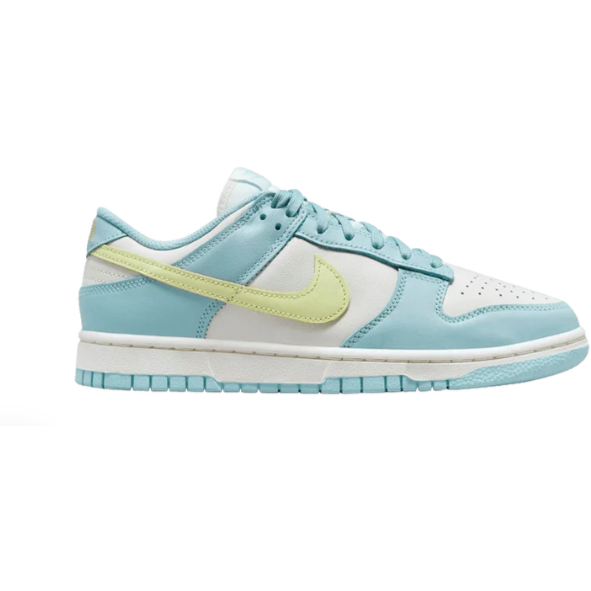 Nike Dunk Low Ocean Bliss (W) in pastel blue with white accents, women’s sizing, authentic pair, fast shipping, and limited sizes available