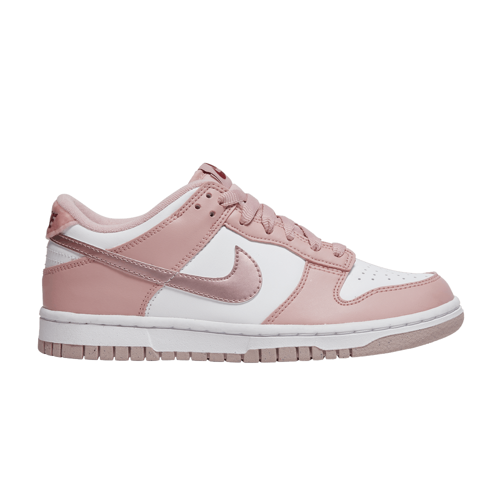 Nike Dunk Low Pink Velvet GS sneakers in soft pink suede with velvet heel, 100% authentic and free shipping available in Australia