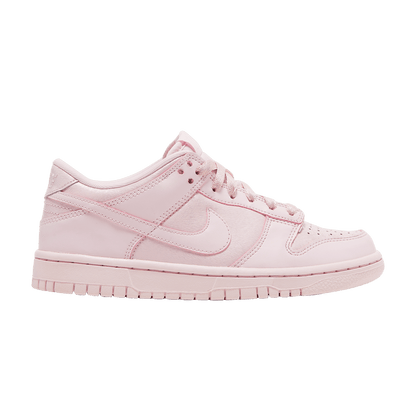 Nike Dunk Low SE Pink Prism GS sneakers in soft pink leather, 100% authentic with free shipping available in Australia