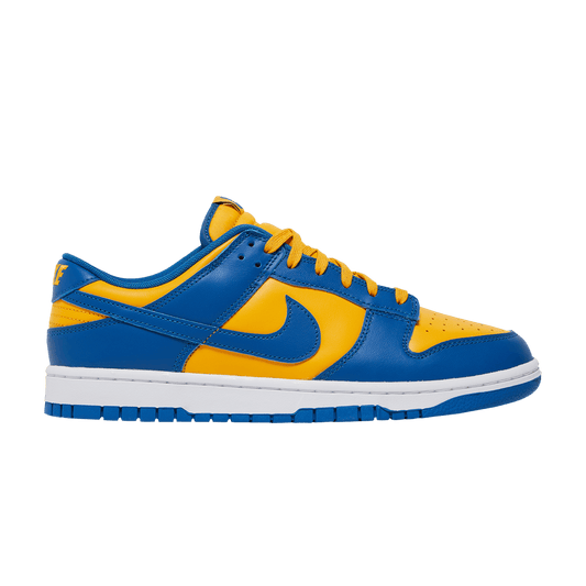 Nike Dunk Low UCLA sneakers in university blue and gold leather, 100% authentic and free shipping available in Australia