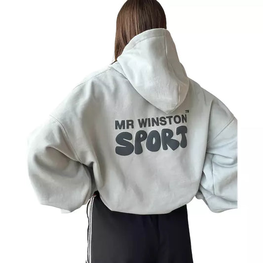 Mr Winston Soft Grey Puff Hoodie